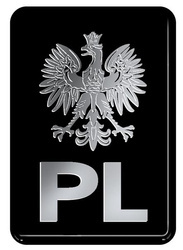 5x NAKLEJKA WLEP ZNACZEK TATTOO NA AUTO FOLIA SAMOPRZYLEPNA ORZEŁ PL POLSKA NIKIEL ŻYWICA 3D 4,6 x 6,6 cm 1/06519