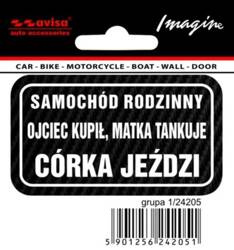 5x NAKLEJKA WLEP ZNACZEK TATTOO NA AUTO FOLIA SAMOPRZYLEPNA OJCIEC KUPIŁ CÓRKA JEŹDZI   7,5 x 4cm 1/24205
