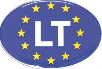 5x NAKLEJKA WLEP NA AUTO SAMOCHÓD SAMOPRZYLEPNA NAKLEJKI WLEPKA GRANATOWE UE LITWA LT UNIA EUROPEJSKA 3d 6,5 x 4,5cm 1/04024