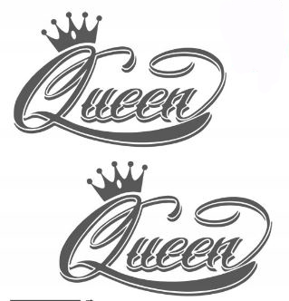 5x NAKLEJKA WLEP ZNACZEK TATTOO NA AUTO FOLIA SAMOPRZYLEPNA QUEEN 6,3 x 4 cm 1/02474