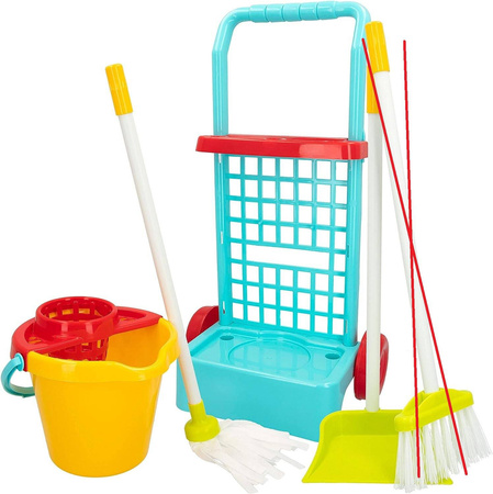 OUTLET Color Baby Wózek Zestaw do sprzątania MOP WIADERKO