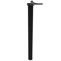 NOGA OKRĄGŁA MEBLOWA DO MEBLI GŁOWICA ZNALOWA 60*710MM/CZARNA - NOVA AN-710/CZ-N