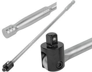 Pokrętło przegubowe obrotowe klucz do kół łamane uchylne radełkowane 1/2" 750mm długie do nasadek FORSLINE