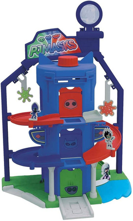 OUTLET Dickie Toys Pidżamersi Pj Masks Garaż tor zjazdowy 4 pojazdy