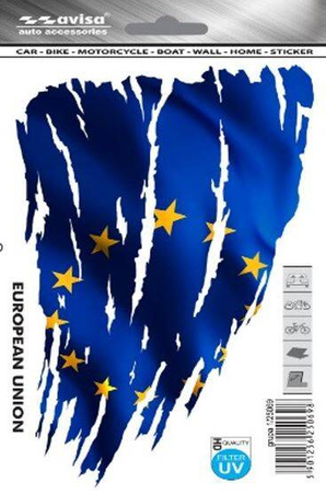 5x NAKLEJKA WLEP ZNACZEK TATTOO NA AUTO FOLIA SAMOPRZYLEPNA FLAGA UNII EUROPEJSKIEJ 19,3 x 11cm 1/25069
