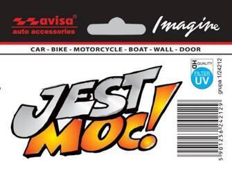 5x NAKLEJKA WLEP ZNACZEK TATTOO NA AUTO FOLIA SAMOPRZYLEPNA JEST MOC 9 x 5cm 1/24212