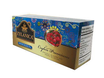 Czarna herbata z dodatkiem aromatu wiśni ekspresowa ZYLANICA CHERRY 25 TOR X 2 GR