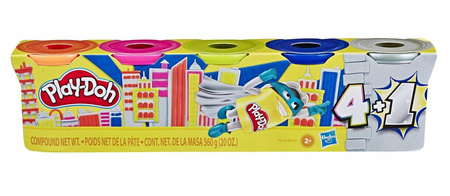 OUTLET Ciastolina Play-Doh 5 tub srebrna E8144