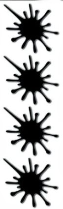 5x NAKLEJKA WLEP ZNACZEK TATTOO NA AUTO FOLIA SAMOPRZYLEPNA KLEKSY 7,5 x 7cm 1/06124