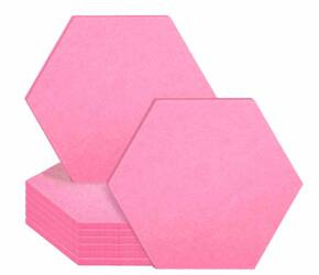 PANEL AKUSTYCZNY ŚCIENNY HEKSAGON FILC PINK RÓŻOWY