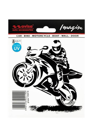 5x NAKLEJKA WLEP NA AUTO SAMOCHÓD SAMOPRZYLEPNA NAKLEJKI WLEPKA TATTOO ŚCIGACZ CZARNY 13 x 12cm 1/02419
