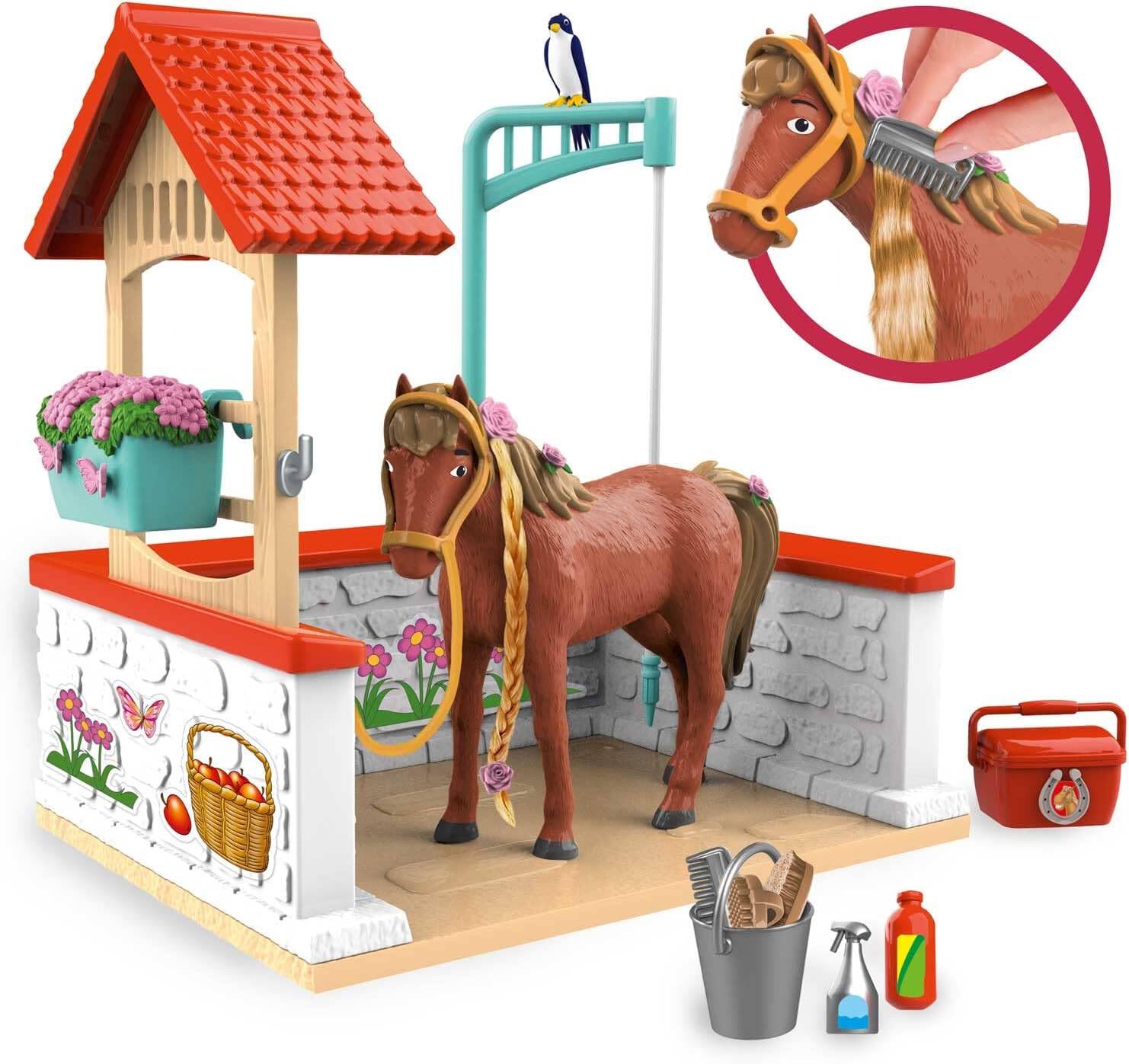 Sklep figurka BIBI - CRAZE koni STAJNIA AMADEUS + Koń myjnia AKCESORIA Tina & dla OUTLET