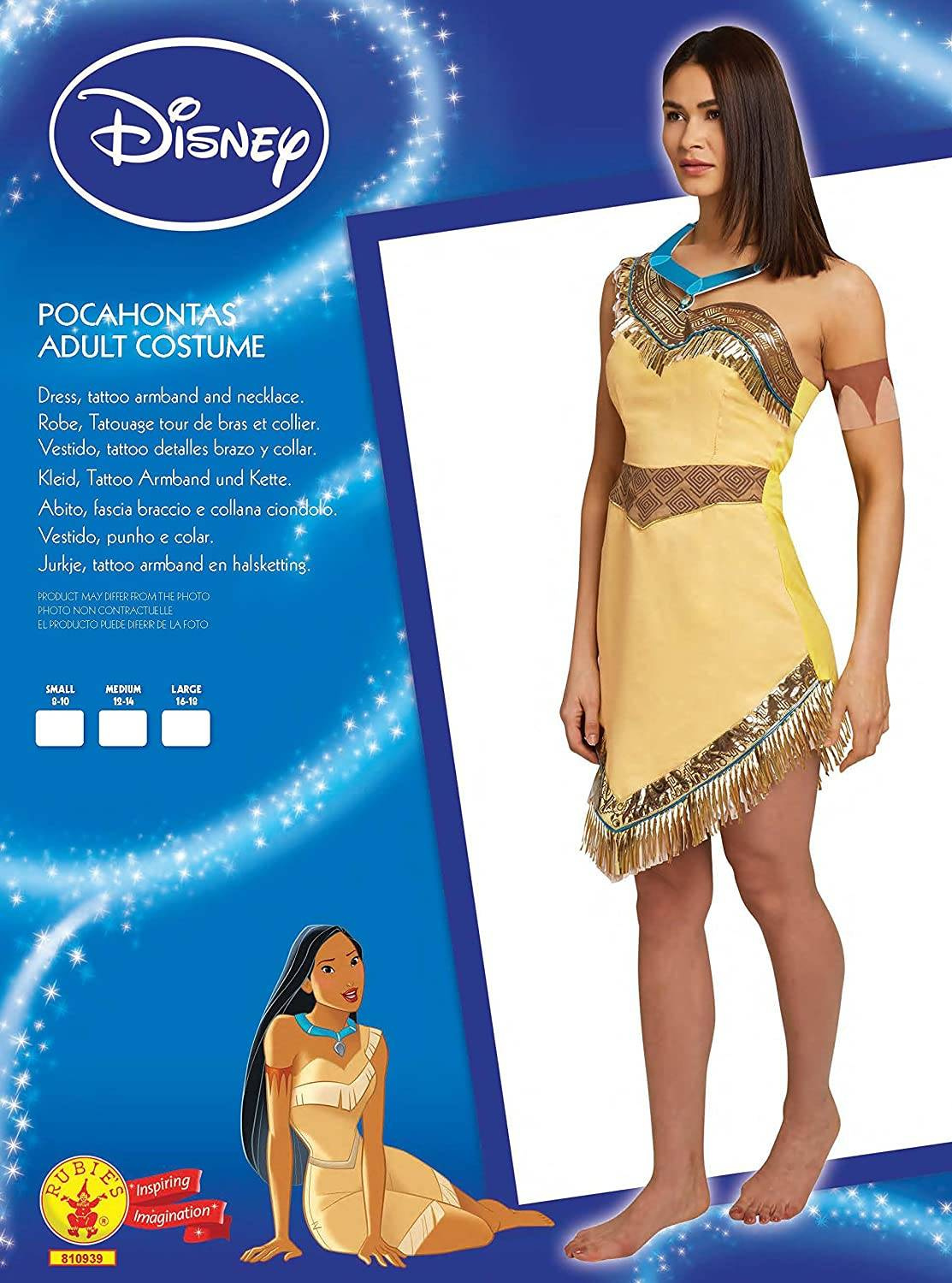 Stroje Na Przebranie Dla Dorosłych Strój przebranie kostium dla dorosłych Pocahontas Disney M Rubies
