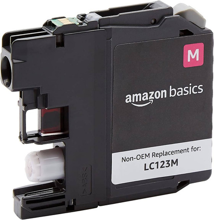 AMAZON Basics Tusz Zamiennik kartridż LC-123 Brother MAGENTA Czerwony