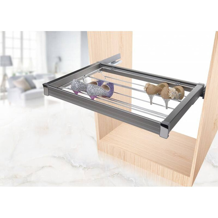 AMIX PÓŁKA NA BUTY do szafy garderoby 890*140*470 CHROM-ALUMINIUM DX007-900