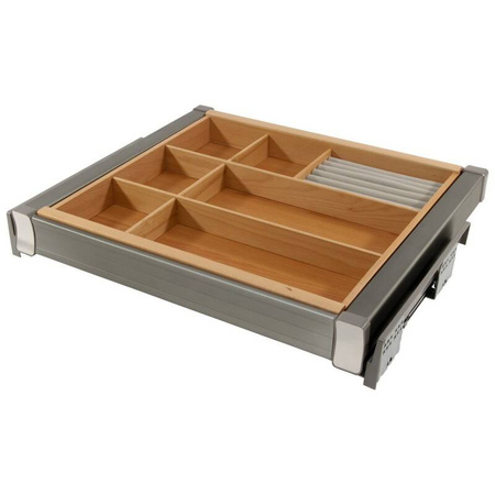 AMIX PÓŁKA Z PRZEGRODAMI 920*75*470 ALUMINIUM/DREWNO DX006-900