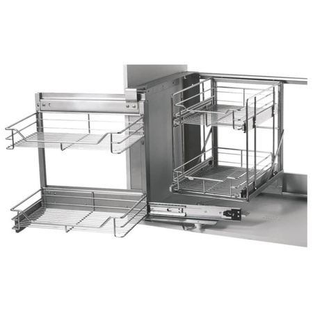 AMIX PTJ017HA5 Magic corner Chrom Wariant Lewy PEŁEN WYSUW