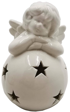 Aniołek ozdoba dekoracja świąteczna ceramiczna LED