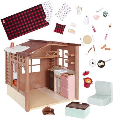 Domek duży dla lalek +akcesoria Our generation Cozy Cabin