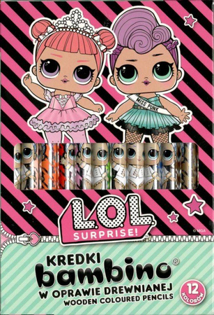 Kredki drewniane bambino L.O.L. surprise 12 szt.