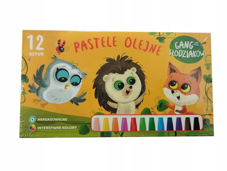 Kredki pastele olejne gang słodziaków 12 kolorów