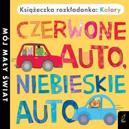 Książka rozkładanka Czerwone auto, niebieskie auto