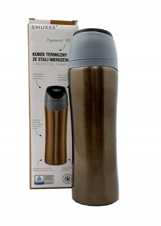 Kubek termiczny ze stali nierdzewnej złoty 400ml
