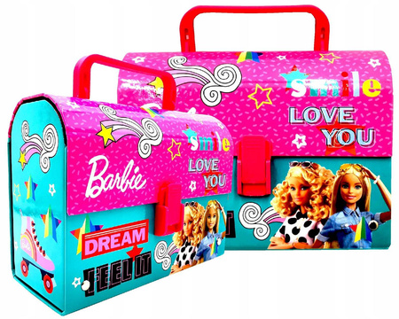 Kuferek teczka z rączką pudełko organizer barbie