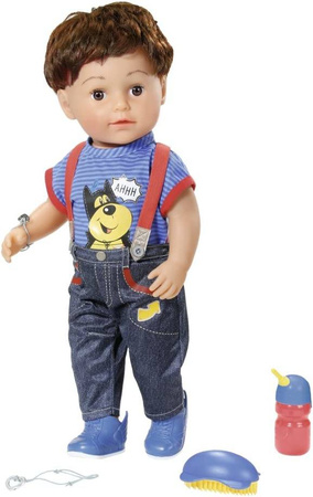 Lalka bobas Baby Born 43cm braciszek interaktywny Zapf Soft Touch