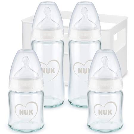Nuk First Choice+ 4x Szklane butelki zestaw 0-6m