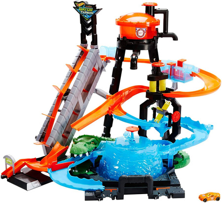 OUTLET Hot Wheels Mega Myjnia Atak Krokodyla FTB67
