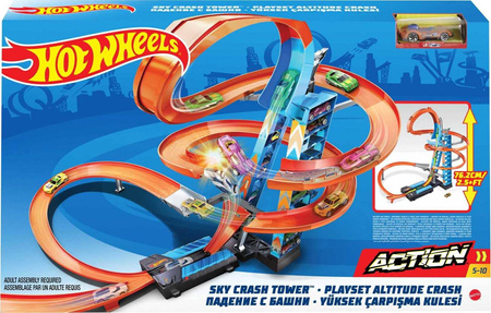 OUTLET Hot Wheels tor wyścigowy Wieża Podniebne Kraksy GWT39