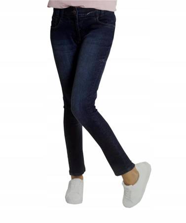 Spodnie jeansowe dziewczęce prosta nogawka 134/140