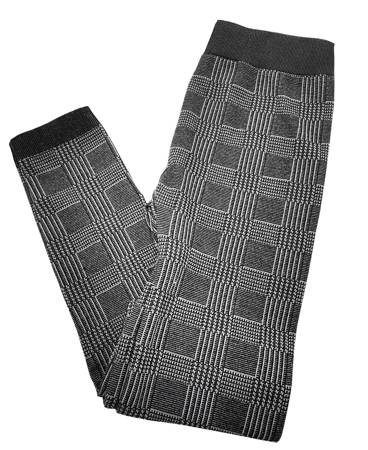 Spodnie rurki legginsy damskie w kratkę materiał XL