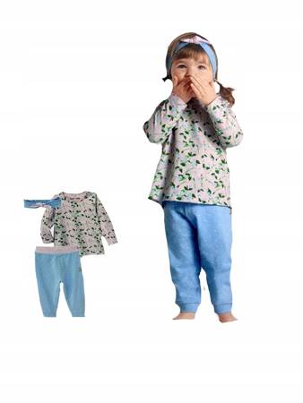 Tunika spodnie opaska zestaw niemowlęcy dziewczęcy 80