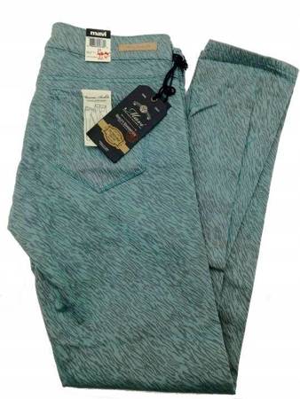 spodnie jeans jasna zieleń Mavi ,wzorki r.32